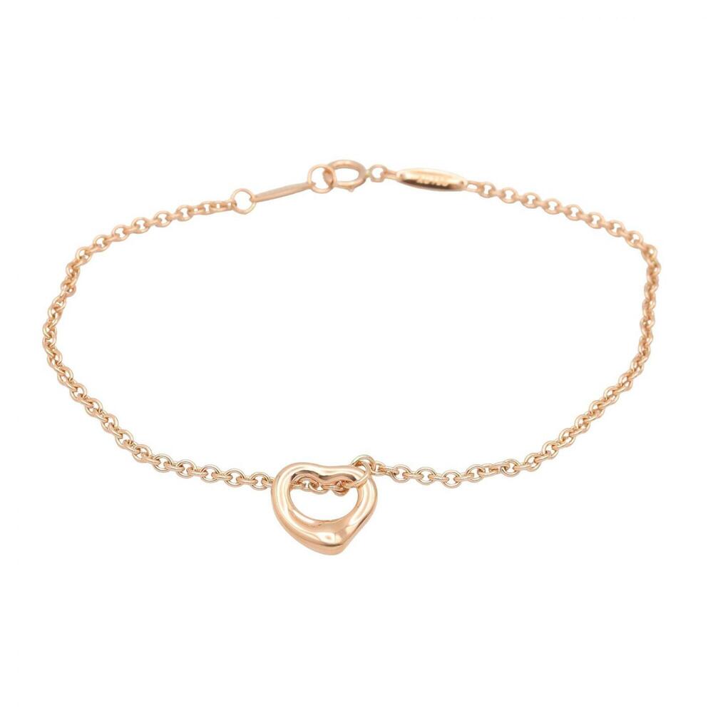 TIFFANY Authentic 18k Gold Heart Charm Bracelet